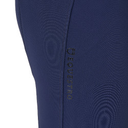 Calça de equitação feminina Equestro com grip nos joelhos de cintura alta Blazer marinho Azul-marinho