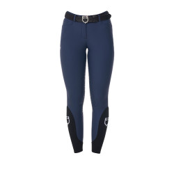 Calças de equitação femininas Equestro x FISE com full grip Blazer marinho Azul-marinho