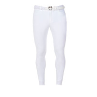 Calças de equitação masculinas Equestro x FISE full grip Branco Calças de equitação masculinas Equestro x FISE full grip Branco