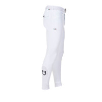 Calças de equitação masculinas Equestro x FISE full grip Branco Calças de equitação masculinas Equestro x FISE full grip Branco
