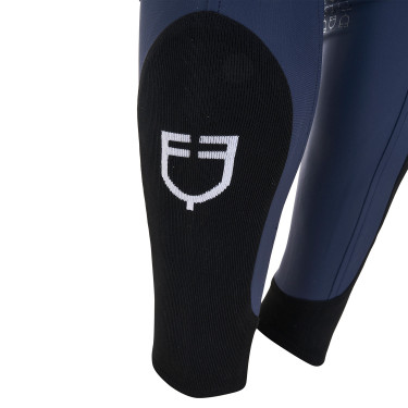 Calças de equitação masculinas Equestro x FISE com grip nos joelhos Blazer marinho Azul-marinho