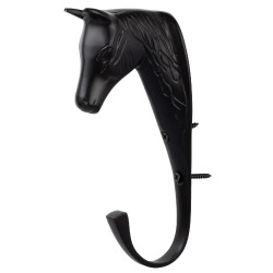 Suporte para bridão de cavalo em latão maciço Supreme Preto