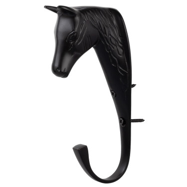 Suporte para bridão de cavalo em latão maciço Supreme Preto