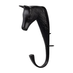 Suporte para bridão de cavalo em latão maciço Supreme Preto