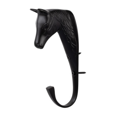 Suporte para bridão de cavalo em latão maciço Supreme Preto