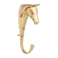 Suporte para bridão de cavalo em latão maciço Supreme Dourado Ouro Suporte para bridão de cavalo em latão maciço Supreme Dourado Ouro