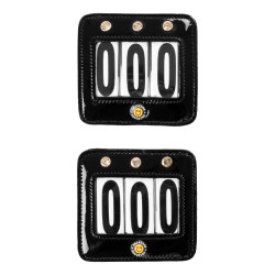 Porta-número de concurso Equestro com cristais Preto