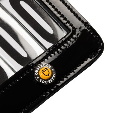 Porta-número de concurso Equestro com cristais Preto