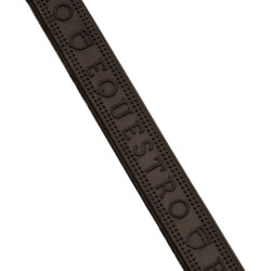 Renas de borracha Equestro com grip em relevo e acabamentos prateados Castanho escuro