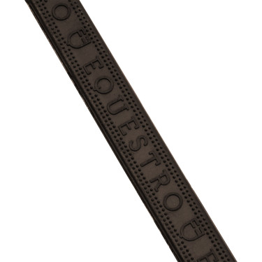 Renas de borracha Equestro com grip em relevo e acabamentos prateados Castanho escuro