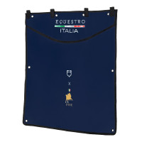 Cortina longa de box Equestro x FISE com logotipo bordado Blazer marinho Azul-marinho
