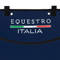 Cortina longa de box Equestro x FISE com logotipo bordado Blazer marinho Azul-marinho
