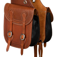 Alforje Pool's Bisaccia Handtooled Óleo escuro Castanho Alforje Pool's Bisaccia Handtooled Óleo escuro Castanho