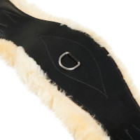 Cinta de dressage em couro Equestro Preto