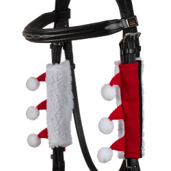 Conjunto de Natal Supreme cobre-narigueira + protetores de montantes Vermelho