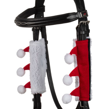 Conjunto de Natal Supreme cobre-narigueira + protetores de montantes Vermelho