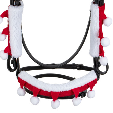 Conjunto de Natal Supreme cobre-narigueira + protetores de montantes Vermelho