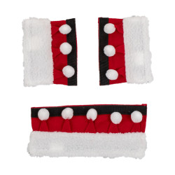 Conjunto de Natal Supreme cobre-narigueira + protetores de montantes Vermelho