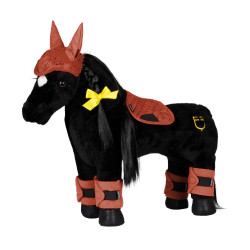 Conjunto de bandagens Equestro para cavalo de brinquedo Vermelho tijolo