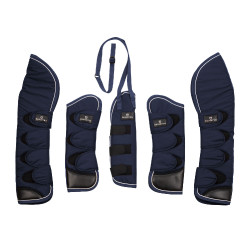 Conjunto de transportadores e protetor de cauda Equestro com remendo de borracha Marinho Azul-marinho