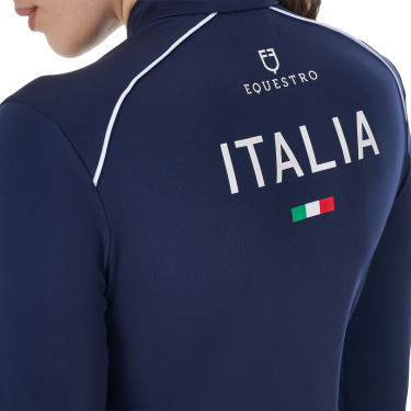 Camada base de treino feminina Equestro x FISE Blazer marinho Azul-marinho