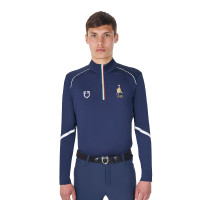 Camada base de treino masculina Equestro x FISE Blazer marinho Azul-marinho