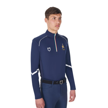 Camada base de treino masculina Equestro x FISE Blazer marinho Azul-marinho