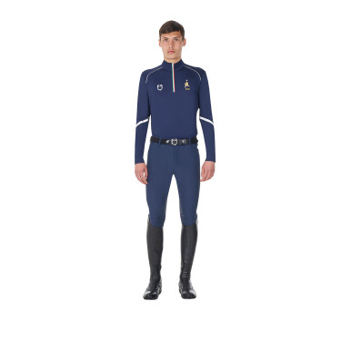 Camada base de treino masculina Equestro x FISE Blazer marinho Azul-marinho