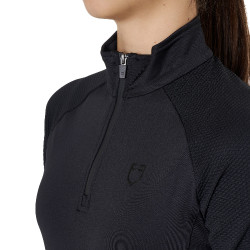 Camada base infantil unissexo Equestro em tecido técnico Preto / preto