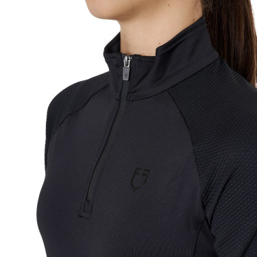 Camada base infantil unissexo Equestro em tecido técnico Preto / preto