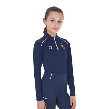 Camada base infantil unissexo Equestro x FISE Blazer marinho Azul-marinho