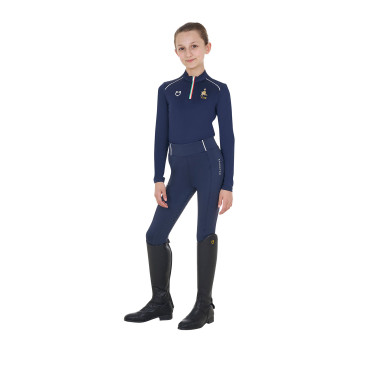 Camada base infantil unissexo Equestro x FISE Blazer marinho Azul-marinho