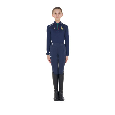 Camada base infantil unissexo Equestro x FISE Blazer marinho Azul-marinho