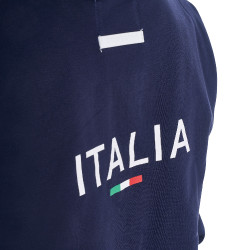 Moletom com capuz infantil unissex em lã polar Equestro x FISE Blazer marinho Azul-marinho