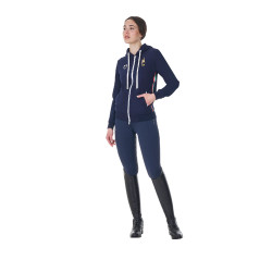 Moletom com capuz feminino Equestro x FISE Blazer marinho Azul-marinho