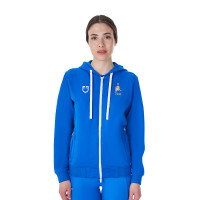 Moletom com capuz feminino Equestro x FISE Azul da Savoia