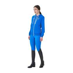 Moletom com capuz feminino Equestro x FISE Azul da Savoia