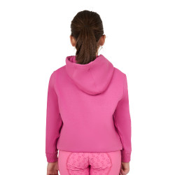 Sweatshirt com capuz para menina Equestro Winter Love Rosa castelo
