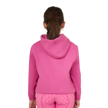 Sweatshirt com capuz para menina Equestro Winter Love Rosa castelo