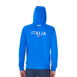 Camisola com capuz homem Equestro x FISE Azul da Savoia