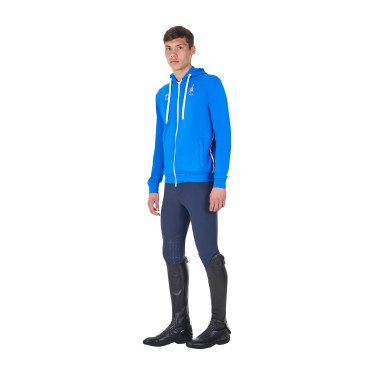 Camisola com capuz homem Equestro x FISE Azul da Savoia