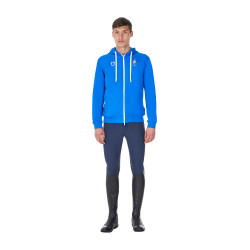 Camisola com capuz homem Equestro x FISE Azul da Savoia