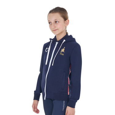 Moletom infantil unissex Equestro x FISE Blazer marinho Azul-marinho