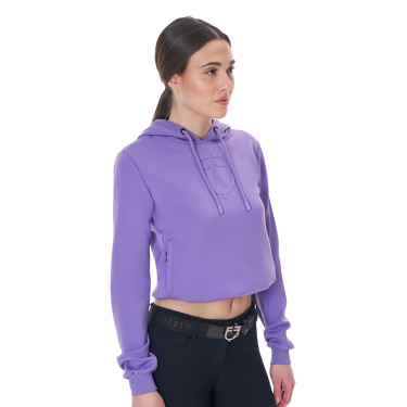 Sweat feminino Equestro com recortes Violeta infinito