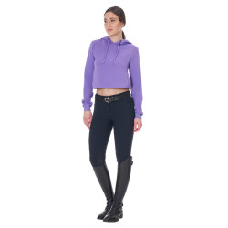 Sweat feminino Equestro com recortes Violeta infinito