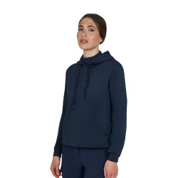 Sweat feminino Equestro com recortes Blazer marinho Azul-marinho