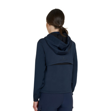 Sweat feminino Equestro com recortes Blazer marinho Azul-marinho