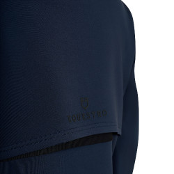 Sweat feminino Equestro com recortes Blazer marinho Azul-marinho