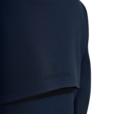 Sweat feminino Equestro com recortes Blazer marinho Azul-marinho