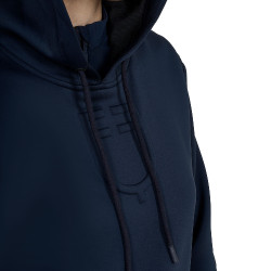 Sweat feminino Equestro com recortes Blazer marinho Azul-marinho